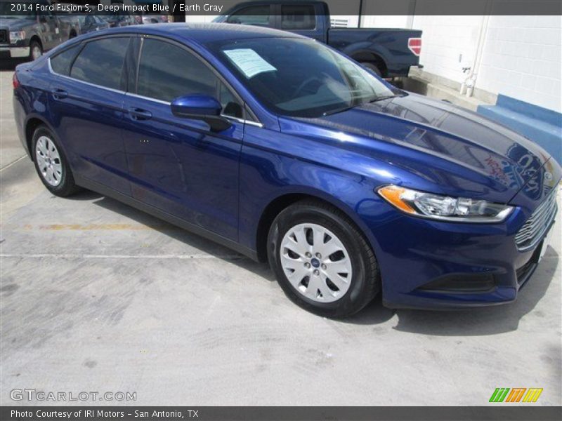 Deep Impact Blue / Earth Gray 2014 Ford Fusion S
