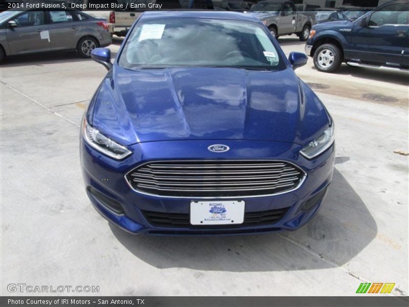 Deep Impact Blue / Earth Gray 2014 Ford Fusion S