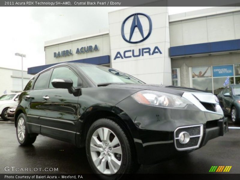 Crystal Black Pearl / Ebony 2011 Acura RDX Technology SH-AWD