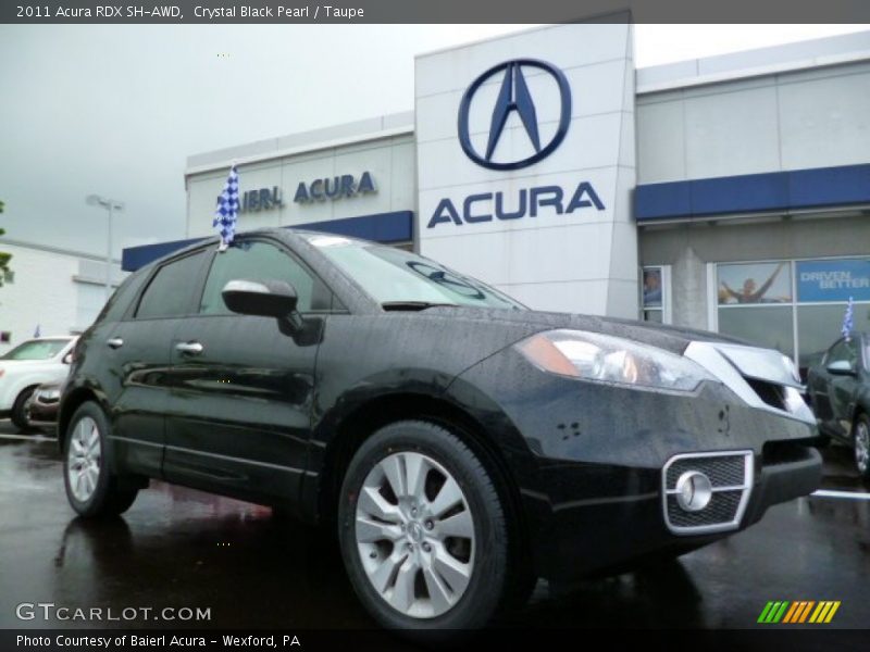 Crystal Black Pearl / Taupe 2011 Acura RDX SH-AWD