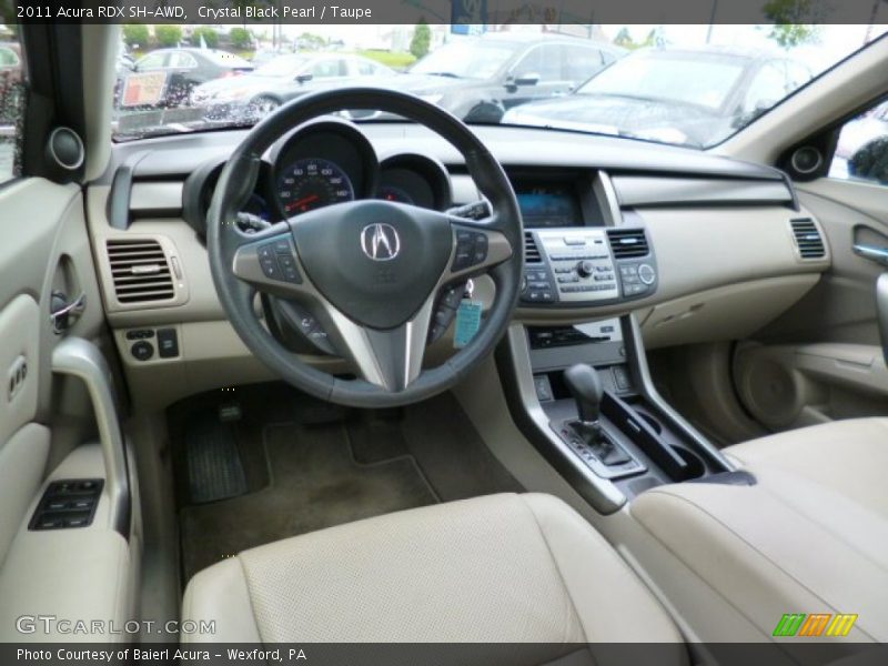 Crystal Black Pearl / Taupe 2011 Acura RDX SH-AWD