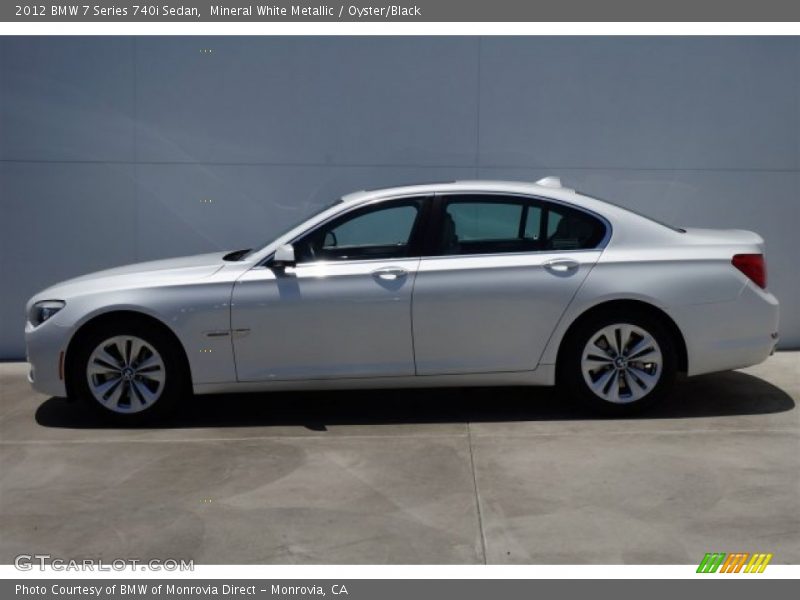 Mineral White Metallic / Oyster/Black 2012 BMW 7 Series 740i Sedan