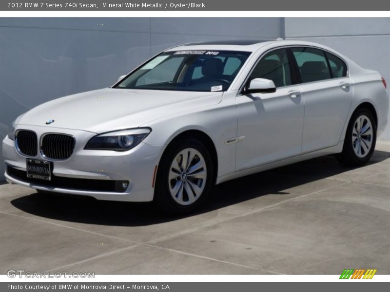 Mineral White Metallic / Oyster/Black 2012 BMW 7 Series 740i Sedan