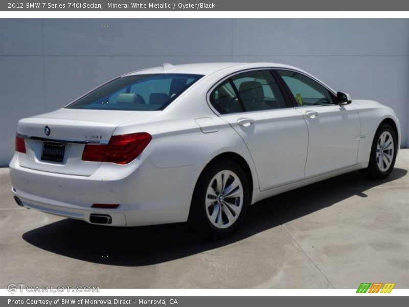 Mineral White Metallic / Oyster/Black 2012 BMW 7 Series 740i Sedan