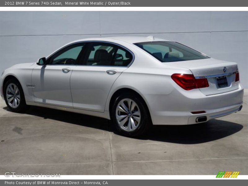 Mineral White Metallic / Oyster/Black 2012 BMW 7 Series 740i Sedan