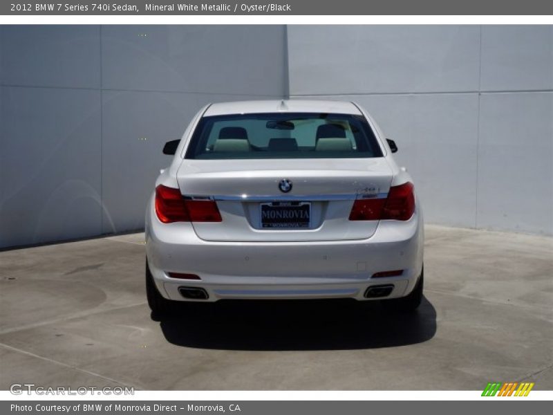 Mineral White Metallic / Oyster/Black 2012 BMW 7 Series 740i Sedan