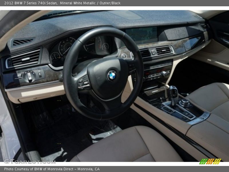 Mineral White Metallic / Oyster/Black 2012 BMW 7 Series 740i Sedan