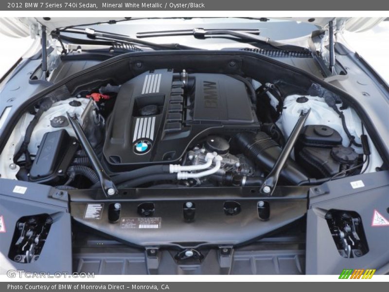 Mineral White Metallic / Oyster/Black 2012 BMW 7 Series 740i Sedan