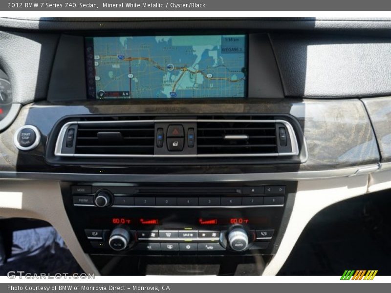 Mineral White Metallic / Oyster/Black 2012 BMW 7 Series 740i Sedan