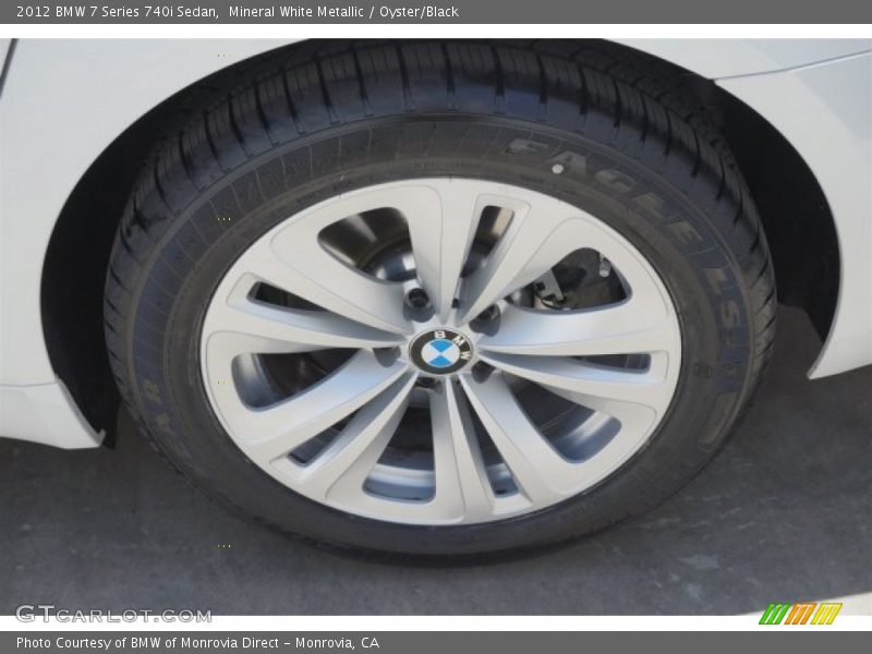 Mineral White Metallic / Oyster/Black 2012 BMW 7 Series 740i Sedan
