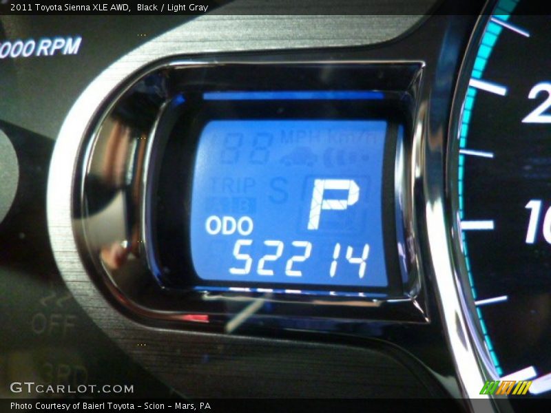 Black / Light Gray 2011 Toyota Sienna XLE AWD