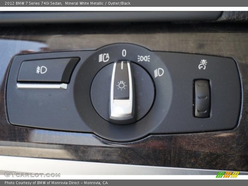 Mineral White Metallic / Oyster/Black 2012 BMW 7 Series 740i Sedan