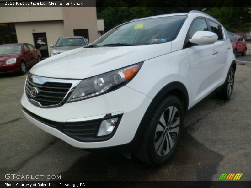 Clear White / Black 2012 Kia Sportage EX