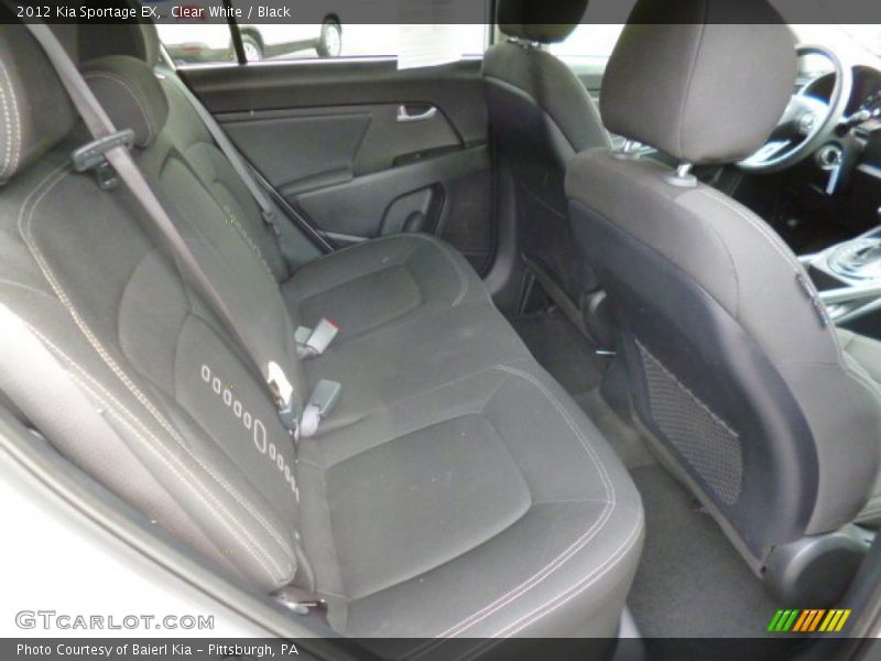 Clear White / Black 2012 Kia Sportage EX