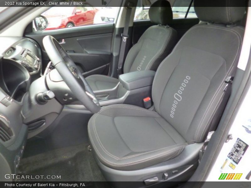 Clear White / Black 2012 Kia Sportage EX
