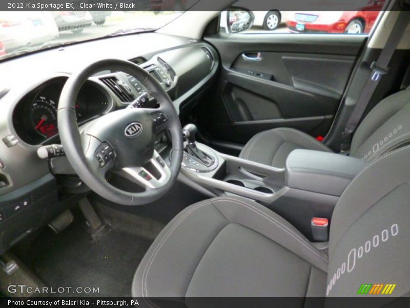 Clear White / Black 2012 Kia Sportage EX