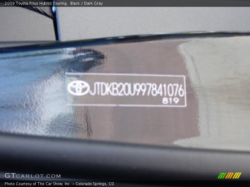 Black / Dark Gray 2009 Toyota Prius Hybrid Touring