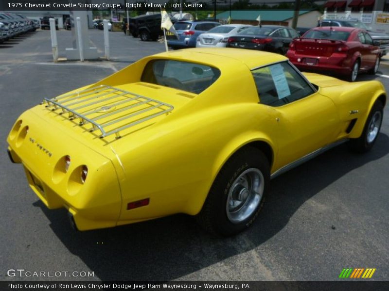  1975 Corvette Stingray Coupe Bright Yellow