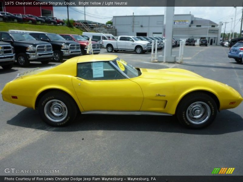  1975 Corvette Stingray Coupe Bright Yellow
