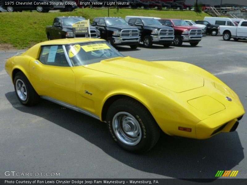 Front 3/4 View of 1975 Corvette Stingray Coupe
