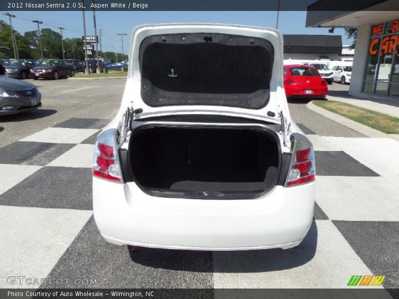 Aspen White / Beige 2012 Nissan Sentra 2.0 SL