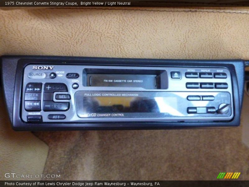 Bright Yellow / Light Neutral 1975 Chevrolet Corvette Stingray Coupe