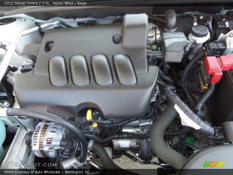 Aspen White / Beige 2012 Nissan Sentra 2.0 SL