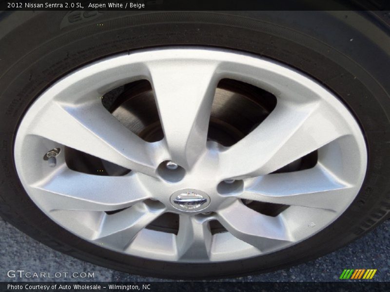 Aspen White / Beige 2012 Nissan Sentra 2.0 SL