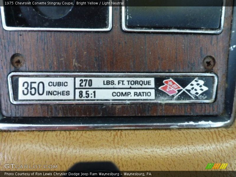  1975 Corvette Stingray Coupe Logo