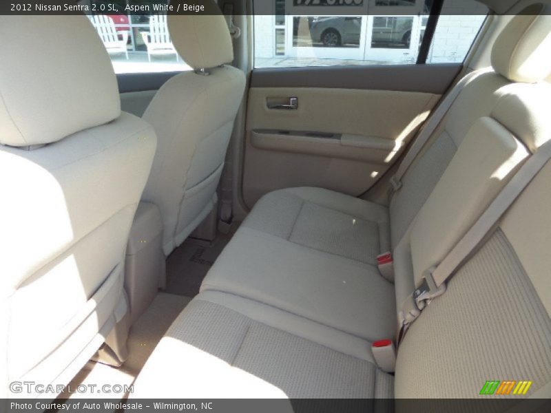 Aspen White / Beige 2012 Nissan Sentra 2.0 SL
