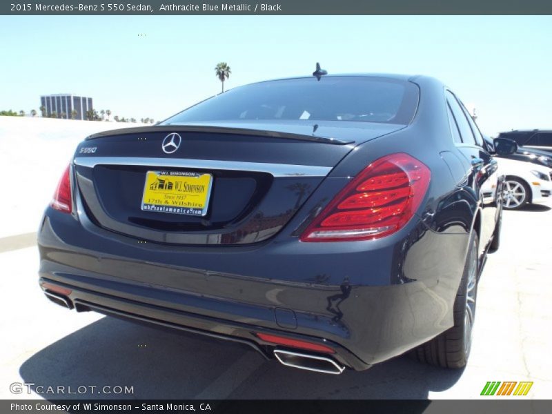 Anthracite Blue Metallic / Black 2015 Mercedes-Benz S 550 Sedan