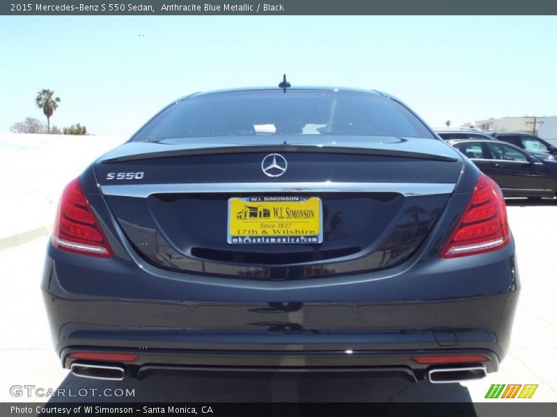 Anthracite Blue Metallic / Black 2015 Mercedes-Benz S 550 Sedan