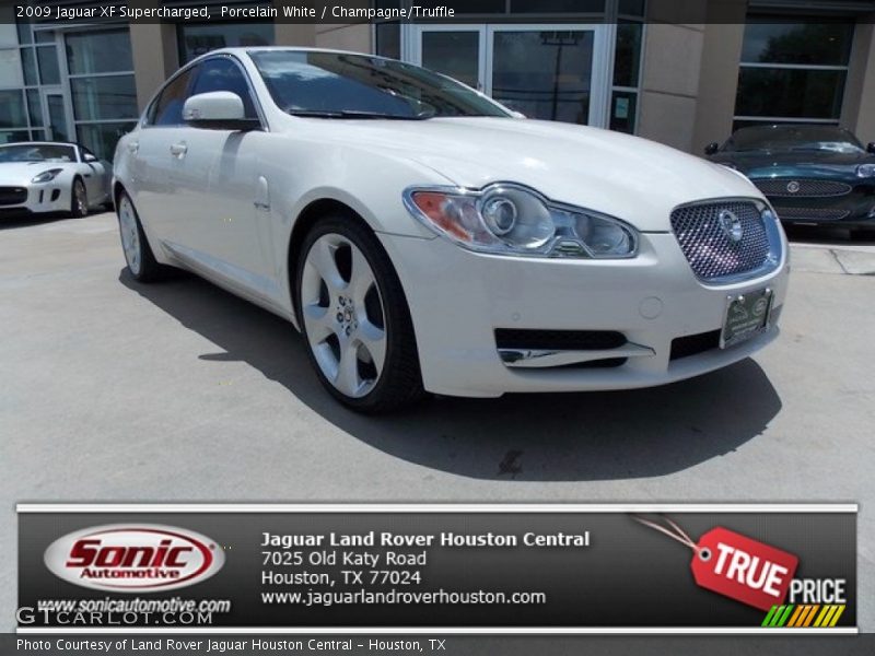 Porcelain White / Champagne/Truffle 2009 Jaguar XF Supercharged