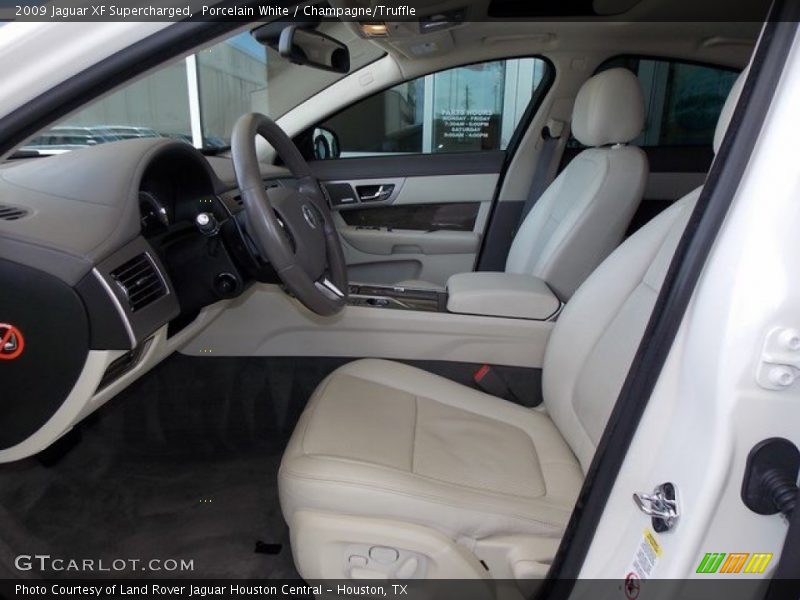 Porcelain White / Champagne/Truffle 2009 Jaguar XF Supercharged