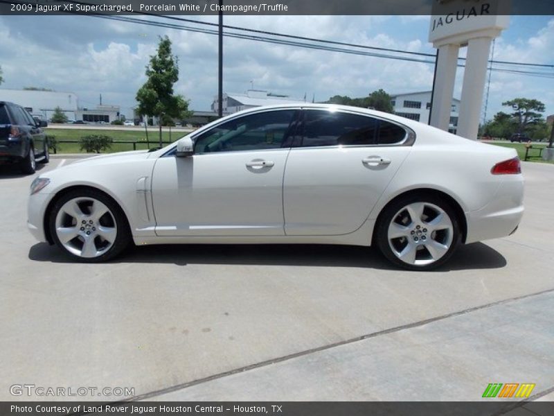 Porcelain White / Champagne/Truffle 2009 Jaguar XF Supercharged