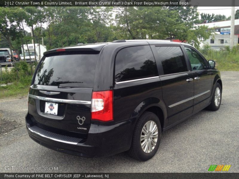 Brilliant Black Crystal Pearl / Dark Frost Beige/Medium Frost Beige 2012 Chrysler Town & Country Limited