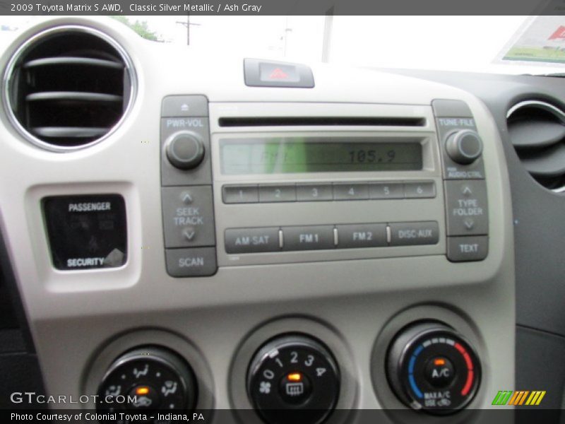 Classic Silver Metallic / Ash Gray 2009 Toyota Matrix S AWD