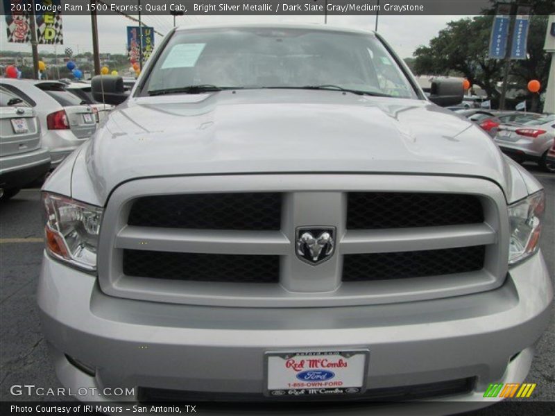 Bright Silver Metallic / Dark Slate Gray/Medium Graystone 2012 Dodge Ram 1500 Express Quad Cab