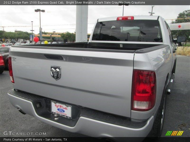 Bright Silver Metallic / Dark Slate Gray/Medium Graystone 2012 Dodge Ram 1500 Express Quad Cab