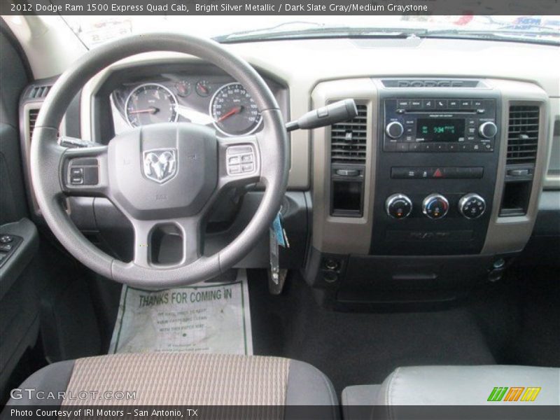 Bright Silver Metallic / Dark Slate Gray/Medium Graystone 2012 Dodge Ram 1500 Express Quad Cab