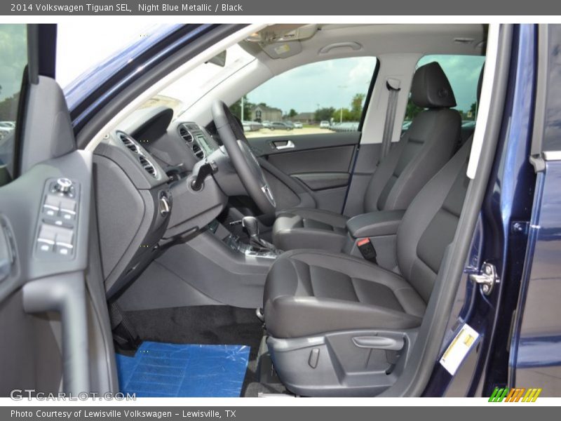 Night Blue Metallic / Black 2014 Volkswagen Tiguan SEL
