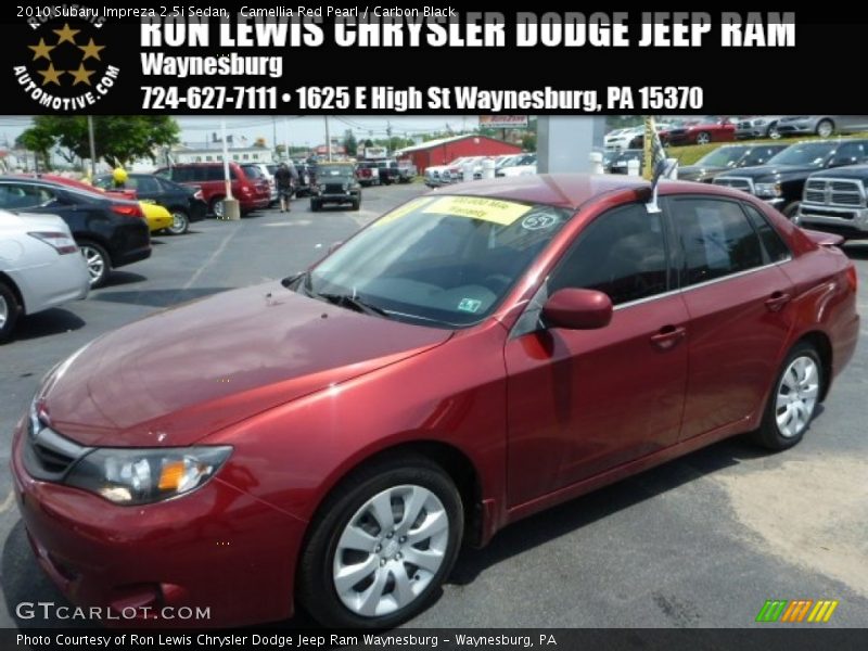 Camellia Red Pearl / Carbon Black 2010 Subaru Impreza 2.5i Sedan