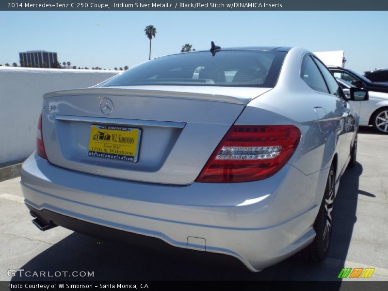 Iridium Silver Metallic / Black/Red Stitch w/DINAMICA Inserts 2014 Mercedes-Benz C 250 Coupe