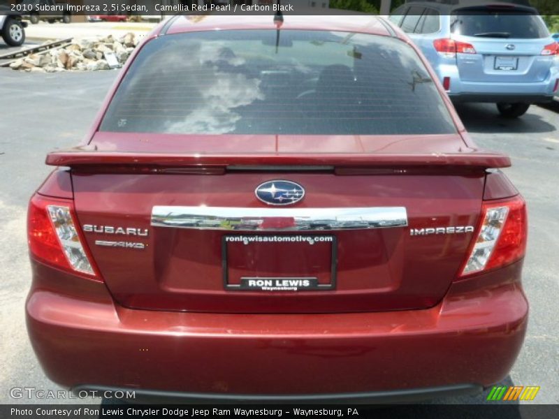 Camellia Red Pearl / Carbon Black 2010 Subaru Impreza 2.5i Sedan