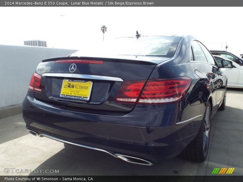Lunar Blue Metallic / Silk Beige/Espresso Brown 2014 Mercedes-Benz E 350 Coupe