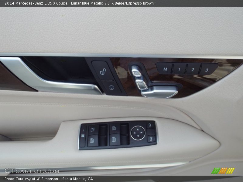 Lunar Blue Metallic / Silk Beige/Espresso Brown 2014 Mercedes-Benz E 350 Coupe
