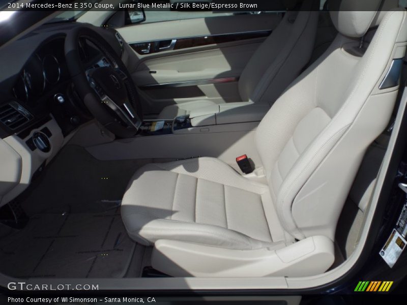 Lunar Blue Metallic / Silk Beige/Espresso Brown 2014 Mercedes-Benz E 350 Coupe