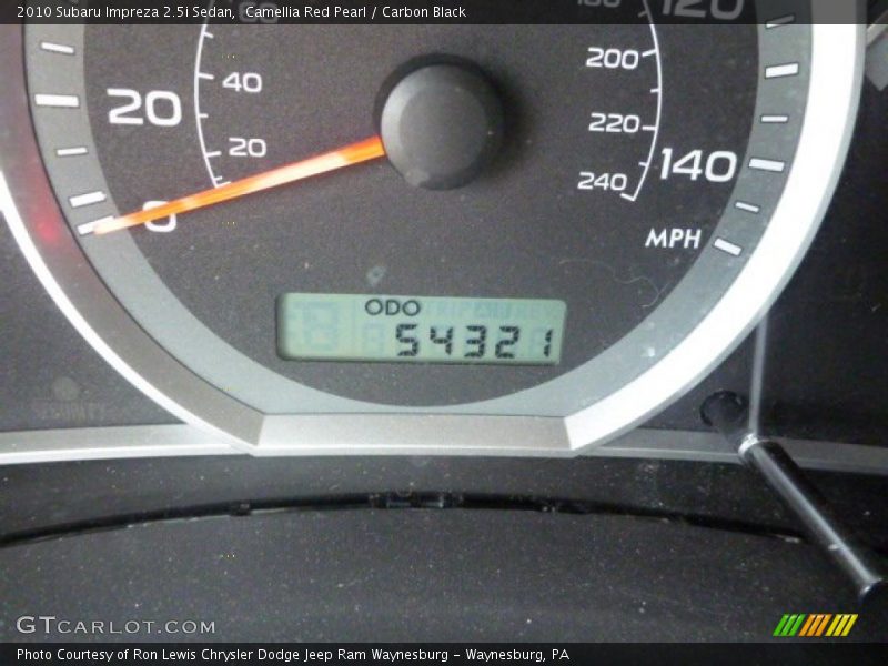 Camellia Red Pearl / Carbon Black 2010 Subaru Impreza 2.5i Sedan