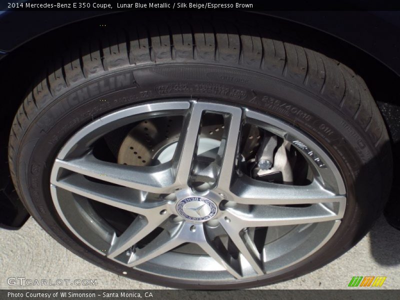 Lunar Blue Metallic / Silk Beige/Espresso Brown 2014 Mercedes-Benz E 350 Coupe