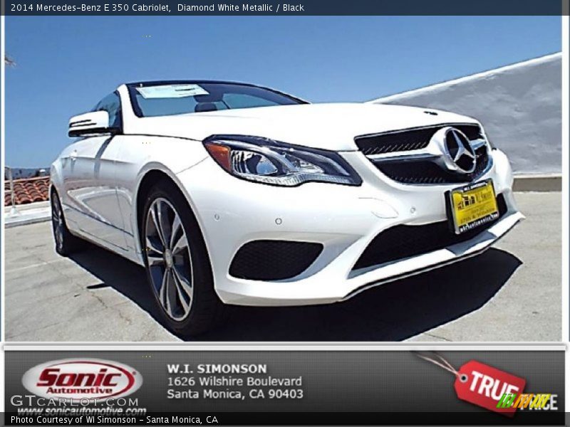 Diamond White Metallic / Black 2014 Mercedes-Benz E 350 Cabriolet